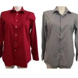 BUNDLE: 2 Men's Arrow Long Sleeve Dress Shirts | Sz L -- 16-16.5 | 34/35